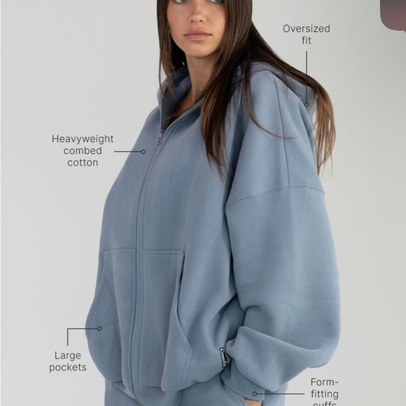 It’s here!!!Comfrt Cloud Zip-up Hoodie in Blue Willow NWT 3XL - Picture 3 of 4